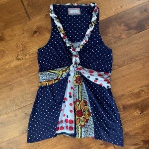 Anthropologie Polka Dot Tank Top Size Small